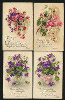FLEURS * POEMES * 4 X * ANNEES 1930 * 2 SCANS * FLOWERS * POEMS - Blumen