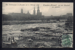 ALLEMAGNE - DRESDEN - ALTSTADT, Von Der Neustadt Aus Gesehen - Das Hochwasser In Dresden Am 8 Februar 1909 - Dresden