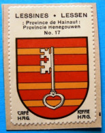 Hainaut N017 Lessines Lessen Timbre Vignette 1930 Café Hag Armoiries Blason écu TBE - Tee & Kaffee