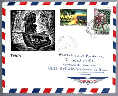 LETTRE DE LA POLYNÉSIE FRANÇAISE - TAHITI - 1969 - POUR LA FRANCE - Lettres & Documents