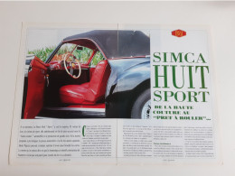 Coupure De Presse Automobile Simca Huit Sport - Auto's