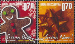 Bosnien - Kroat. Post Mostar 248-249 (kompl.Ausg.) Postfrisch 2008 Weihnachten Und Neujahr - Bosnien-Herzegowina