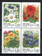 Sweden - 1993 - Yv 1763/66 - Summer Flowers, Fleurs De Champs - MNH - Neufs