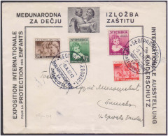 International Exhibition For Child Protection, Child With Nurse, Yugoslavia 1938 FDC - Cartas & Documentos