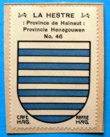 Hainaut N046 La Hestre Manage Timbre Vignette 1930 Café Hag Armoiries Blason écu TBE - Thee & Koffie