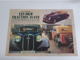 Coupure De Presse Automobile Les DKW Traction Avant - KFZ