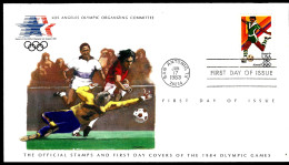 FOOTBALL - USA JEUX OLYMPIQUES LOS ANGELES - Storia Postale