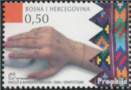 Bosnien - Kroat. Post Mostar 126 (kompl.Ausg.) Postfrisch 2004 Traditionelle Tätowierungen - Bosnien-Herzegowina