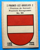 Hainaut N059 Frasnes-lez-Gosselies Timbre Vignette 1930 Café Hag Armoiries Blason écu TBE - Té & Café