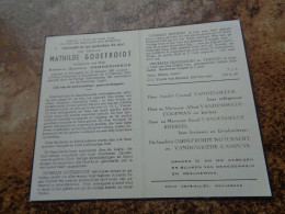 --Doodsprentje/Bidprentje  MATHILDE GODEFROIDT   Moregem 1881-1960 Meulebeke  (Echtg Arnold-Gustaaf VANDENHEEDE) - Other & Unclassified