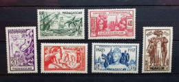 04 - 24 -  Madagascar N° 193 à 198* - MH  - Expo De Paris 1937 - Neufs