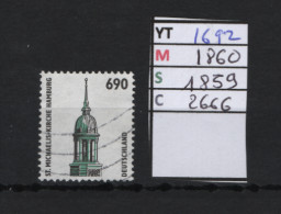 PRIX F. Obl  1692 YT 1860 MIC 1859 SCO 2666 GIB Eglise St Michel à Hambourg 199675/13 - Oblitérés