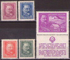 Yugoslavia 1948 Lovrenc Kosir, Mi 552-555 + 556zf - MNH**VF - Nuovi