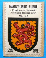 Hainaut N123 Masnuy-Saint-Pierre Jurbise Timbre Vignette 1930 Café Hag Armoiries Blason écu TBE - Tee & Kaffee