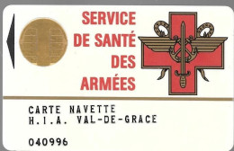 CARTE²°-NAVETTEPUCE BULL E-H.I.A VAL DE GRACE-SERVICE  De SANTE Des ARMEES-TBE/RARE - Gift And Loyalty Cards