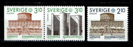 Sweden - 1987 - Yv 1410 à 1412a - EUROPA Stamps - Modern Architectures  - MNH - Unused Stamps