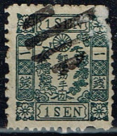 Japon - 1872 - Y&T N° 10 B Oblitéré. Papier Mince Uni. Quelques Dents Manquantes. - Used Stamps