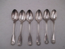 6 Petites Cuillères Poinçon Christophle  Bon état Poids 170 Gr - Silverware