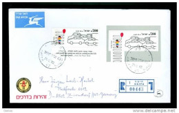 Israel FLIGHT COVER To Zirndorf  1982  #359 - Lettres & Documents