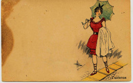 3521 -  SPORT  Illustrateur  :   LA  NATATION   Par  GUILLAUME   Dos Non Séparé D'avant 1904 - Natación