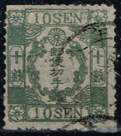 Japon - 1872 - Y&T N° 12 B Oblitéré. Papier Mince Uni. Dentelure Touchée En Haut à Gauche. - Used Stamps