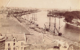 Nantes * Panorama De La Loire Et Des Quais * Port Bateaux Voiliers * Photo Albuminée Circa 1860/1890 * 18.5x12cm - Nantes