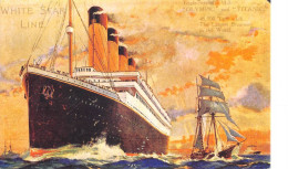 CPA / MARINE / PAQUEBOT TITANIC / VOYAGEE AU VERSO EN 1911 ANGLETERRE VIA L'AMERIQUE - Steamers