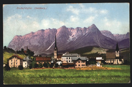 AK Bischofshofen, Ortspanorama Mit Kirche Und Blick Zum Gebirge  - Autres & Non Classés