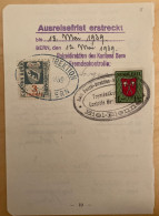 Beleg Eidg. Fremdenpolizei Inkl. Fiskalmarken (2 Seiten) - Revenue Stamps Switzerland - Steuermarken