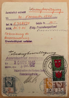 Beleg Eidg. Fremdenpolizei Inkl. Fiskalmarken (2 Seiten) - Revenue Stamps Switzerland - Fiscale Zegels