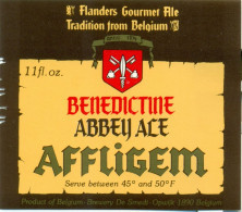 Oud Etiket Bier - Abdij - Abbaye Affligem Benedictine Abbey Ale - Brouwerij / Brasserie De Smedt Te Opwijk - Beer