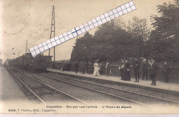 CAPPELLEN-KAPELLEN"HET UUR VAN VERTREK-L'HEURE DU DEPART-REIZIGERS-STOOMTREIN"HOELEN N°4009 TYPE 4 UITGIFTE 1908 - Kapellen