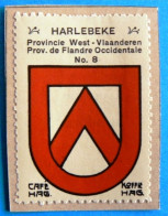 West-Vl N008 Harlebeke Harelbeke Timbre Vignette 1930 Café Hag Armoiries Blason écu TBE - Té & Café