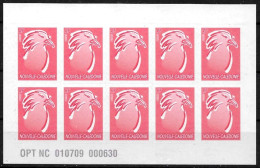 Nouvelle Calédonie 2009 - Yvert Et Tellier Nr. Carnet 1072 - Michel Nr. MH 1296 III ** - Unused Stamps