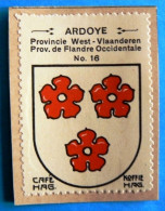 West-Vl N016 Ardoye Ardooie Timbre Vignette 1930 Café Hag Armoiries Blason écu TBE - Thee & Koffie