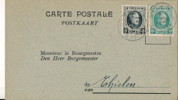 CARTE POSTALE 1925 DEN HEER BURGEMEESTER  VAN THIELEN  ( TIELEN )     ZIE AFBEELDINGEN - Brieven En Documenten