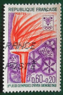 1545 France 1968 Oblitéré Jeux Olympiques D’hiver Grenoble Flamme - Used Stamps