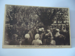 SION SUISSE VS VALAIS LA FOULE DEVANT LE REPOSOIR PENDANT LA MESSE DU NONCE CPA - Sion