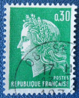 1611 France 1969 Oblitéré Marianne De Cheffer 30c Vert Typographie  Oblitéré Sedan Ardennes 08 - Used Stamps