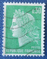 1611 France 1969 Oblitéré Marianne De Cheffer 30c Vert Typographie - Usados