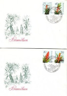 1988 Flora Flowers – Bromelien  2 FDC DDR/Germany - Otros & Sin Clasificación