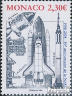 Monaco 2877 (kompl.Ausg.) Postfrisch 2008 50 Jahre NASA - Unused Stamps