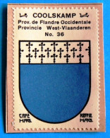 West-Vl N036 Coolskamp Koolskamp Aardoie Timbre Vignette 1930 Café Hag Armoiries Blason écu TBE - Tea & Coffee Manufacturers