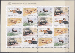 PORTUGAL 1617-1620, Kleinbogen, Postfrisch **, 100 Jahre Zoo Von Lissabon, 1984 - Blokken & Velletjes