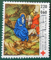 2498 France 1987 Oblitéré Croix Rouge Retable De La Chartreuse De Champmol Melchior Broederlam - Gebruikt