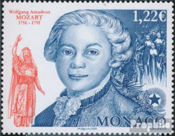 Monaco 2807 (kompl.Ausg.) Postfrisch 2006 Wolfgang Amadeus Mozart - Neufs