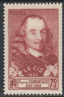 France Scott 323 - SG568,1937 El Cid 75c MH* - Unused Stamps