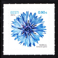 ESTONIA 2021-06 FLORA: Definitive Cornflower, Mint Adhesive - Otros & Sin Clasificación