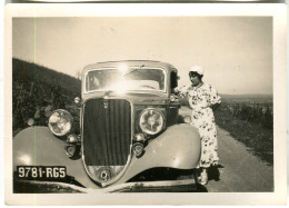 Deux Photographies Privées Automobile TALBOT Années 1930 - Cars