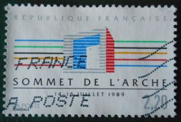 2600 France 1989 Oblitéré Sommet Des Pays Industrialisés Arche De La Défense - Gebraucht